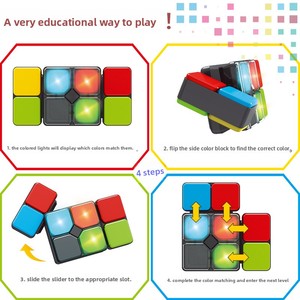 Mini cube musical transfrontalier Oonies Flipslide Game, jeu électronique portable 2x2x4 - Product Image 5