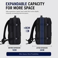 Tas Ransel Laptop Anti Air Motif Geometris Logo Kustom Kapasitas Besar untuk Kantor dan Perjalanan dengan Port USB Pengisian Daya dan Ritsleting