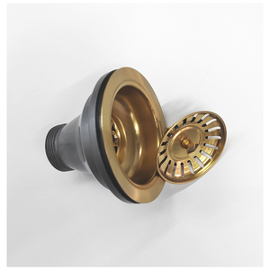 Kit de residuos de fregadero de acero inoxidable de buena calidad, colador de fregadero de cerámica, drenaje de color <span class=keywords><strong>cromado</strong></span> para fregadero de cocina - Product Image 6