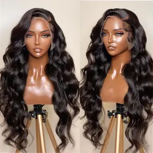 Ready to Ship Human Hair Body wave 13x4 Lace Front Wigs Factory Hot Sale Human Hair Body Wave Swiss Transparent Lace Front Wigs