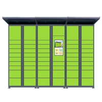 Casier de livraison intelligent en acier, boîte de stockage de colis avec contrôle électronique intégré, immeuble d'appartements et livraison de colis