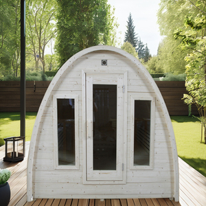 Sauna in Pino Massiccio per 2 Persone con Stufa Elettrica 6KW, Generatore di Vapore, Funzione Vapore Umido, Sauna Moderna per Interni e Soggiorno - Product Image 3