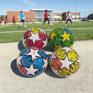 Balón de fútbol de tamaño 4 de alta calidad, PU térmico recubierto de goma para uso escolar y al aire libre, fabricado en China, modelo JF00332 - Product Image 3