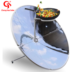 <span class=keywords><strong>Four</strong></span> <span class=keywords><strong>solaire</strong></span> parabolique écoénergétique de 1,5 m de diamètre, foyer de 28 cm, 1500 W, en tôles d'aluminium anodisé brillant, avec boîtier de combinaison PV domestique - Product Image 5