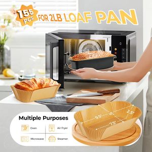 Loaf Pan Liners 155Pcs Non-Stick Parchment Paper 9x5 Inch Recyclable Heavy-Duty Food Grade Baking Supplies Bread Cakes - Product Image 2