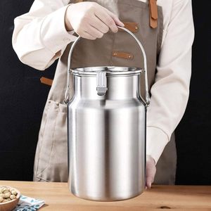 <span class=keywords><strong>Bidon</strong></span> de stockage en acier inoxydable de qualité alimentaire SS304 de 3L, 5L, <span class=keywords><strong>10L</strong></span> avec poignée, distributeur de vin, d'eau, d'huile et de boissons - Product Image 3