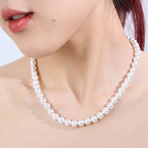 สร้อยคอมุกน้ำจืด ดีไซน์ธรรมชาติ คุณภาพสูง หรูหรา สำหรับเจ้าสาวในงานแต่งงาน - Product Image 3