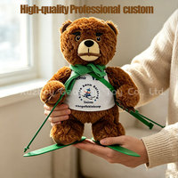 OEM ODM Jouet en peluche animal sous licence IP, Ours en peluche de dessin animé personnalisé avec LOGO et T-shirt, Mascottes en peluche pour événements