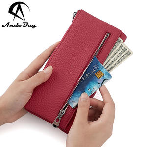 Portefeuille long japonais en cuir véritable Andong pour femmes, grande capacité, porte-cartes accordéon RFID, pochette de téléphone tendance JLA-008 - Product Image 5