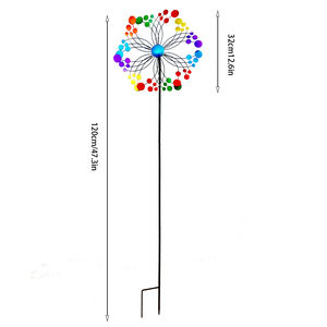 สปินเนอร์กังหันลมโลหะขนาดใหญ่ที่ทันสมัยสำหรับตกแต่งสวนและลานกลางแจ้งตกแต่งสวน - Product Image 3