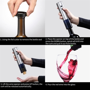 Ouvre-bouteille de vin électrique personnalisé bon marché vente en gros <span class=keywords><strong>tire</strong></span>-<span class=keywords><strong>bouchon</strong></span> automatique avec boîte-cadeau Meilleur produit de Chine - Product Image 4