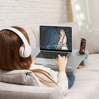 Home Office Lap Desk Met Apparaat Richel En Telefoonhouder Past Tot 17 Inch Laptops 6.7 In Telefoon 12.9 Tablet
