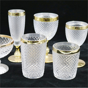 Verres à <span class=keywords><strong>vin</strong></span> <span class=keywords><strong>de</strong></span> table gravés, décoratifs pour mariage, dorés à l'or fin, gobelets à champagne, verres à martini - Product Image 1