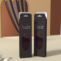 Boîte d'Emballage d'Extensions de Cheveux Personnalisée en Gros, Durable et Biodégradable, avec Crochets