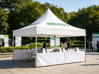 Tente de réception publicitaire personnalisée de haute qualité avec cadre en aluminium et toile Oxford 600D imperméable pour salons professionnels, événements sportifs et marketing