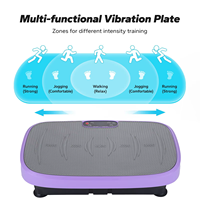 Plateforme vibrante multifonctionnelle antidérapante à écran LED grand format, machine d'exercice à vibrations bleues
