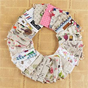 Pochette en coton réutilisable et recyclable 13*18cm avec cordon de serrage, imprimée, pour cadeaux de fête, artisanat, bijoux, bonbons, faveurs, logo personnalisable, shopping - Product Image 2