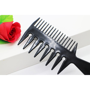 Peigne à mèches pour salon de coiffure, grand peigne en plastique à dents larges pour le coiffage et le lissage des cheveux - Product Image 2