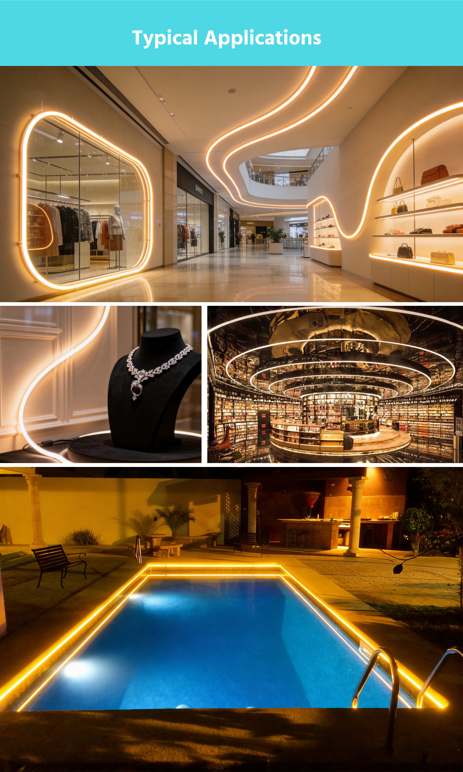 LED Neon Linear Light 10x10 for Interior Profile Highlighting, Stable Electrical Design for Commercial Use · image 3