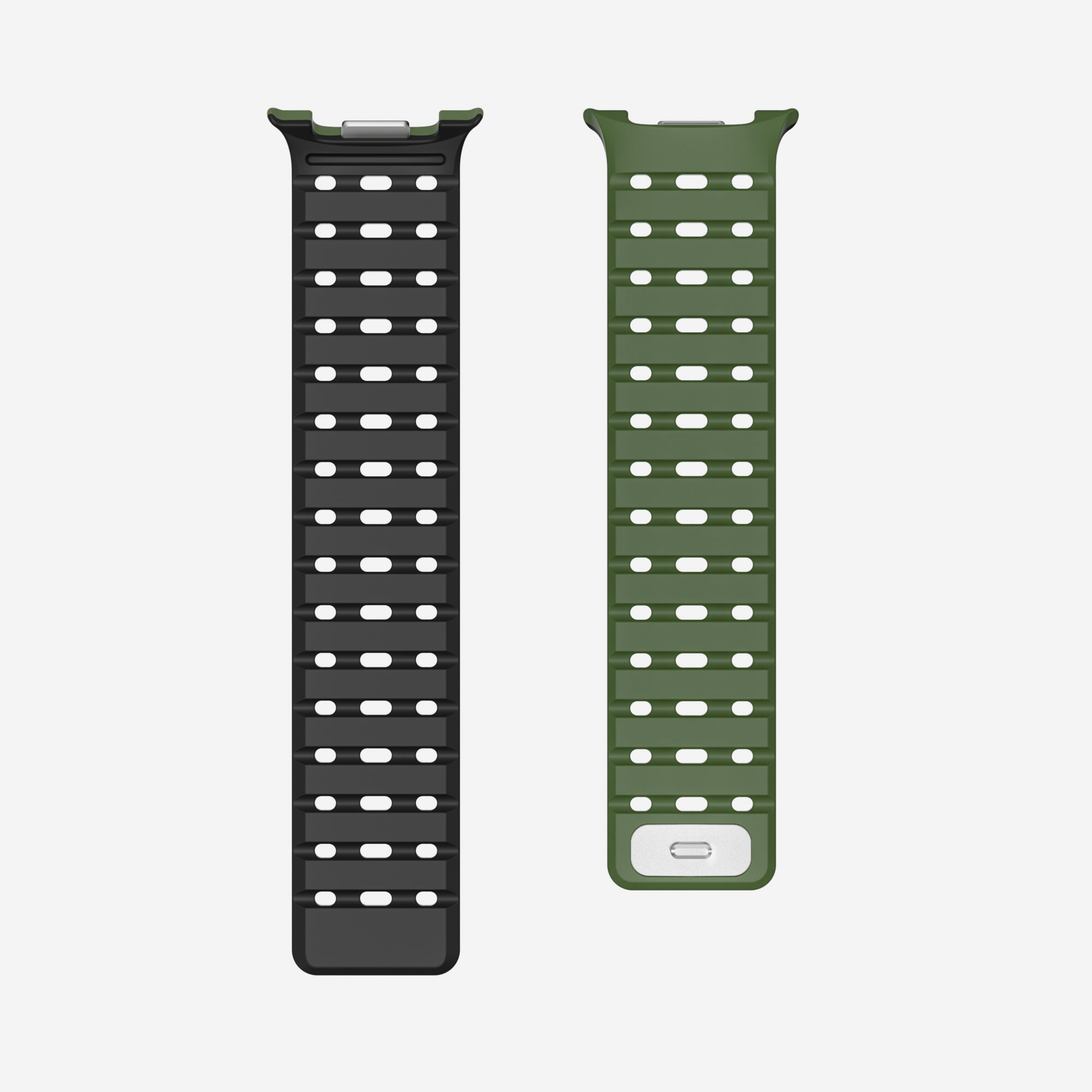 สีเขียวเข้มสีดำ