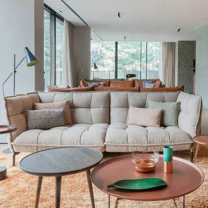 Semplice e moderno luce di lusso casual soggiorno divano in tessuto quadrato muscolare divano