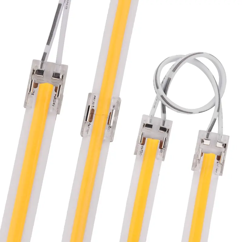 COXO cob led şerit köşe konnektörleri 6mm 8mm 10mm 2 3 4 pin cob led şerit konektörü