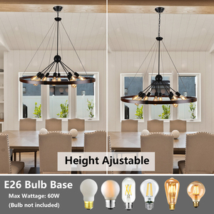 Minimalist Nordic Chandelier, Simple Dining Room Light, Walnut-Colored Eye-Friendly Bedroom Light - Product Image 3