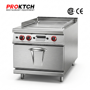 Cuisinière à gaz commerciale peu encombrante avec structure entièrement en acier inoxydable et plateaux anti-gouttes amovibles pour un nettoyage facile - Product Image 1