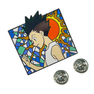 Pin de metal esmaltado Cloisonné de 5 cm de alta calidad con diseño de anime <span class=keywords><strong>Hunter</strong></span> <span class=keywords><strong>GON</strong></span> <span class=keywords><strong>FREECSS</strong></span> y Killua Zoldyck, pulido, tipo broche. - Product Image 2