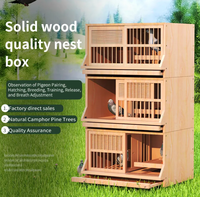 Cage modulaire commerciale pour pigeons toutes saisons Maison de luxe en bois pour oiseaux pour l'élevage de pigeons Accessoire de maison pour animaux de compagnie de qualité supérieure