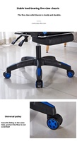 Chaise E-Sports avec dossier pivotant inclinable et relevable Chaise d'ordinateur en cuir Chaise de jeu blanche et noire avec repose-pieds