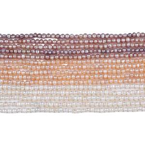 Vente en gros de matériaux et accessoires de bijouterie DIY de Zhuji, perles d'eau douce naturelles blanches et violettes de 4 à 5 mm, en vrac, pour la création de bijoux - Product Image 5