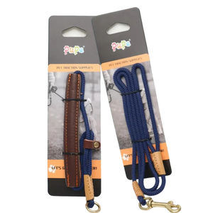 Juego de Correa y collar de perro táctico personalizable al por mayor PUPE, collar de perro de cuero ajustable con hebilla de metal, pedidos al por mayor - Product Image 2