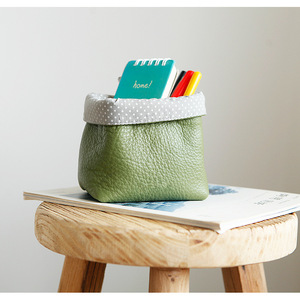 Creative stationery pen holder, PU leather miscellaneous storage bag, desktop phone holder, hanging <b>drawing</b> pen holder - Product Image 5