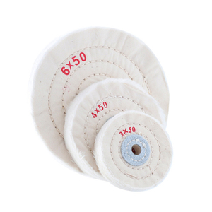 Roue de polissage pour meuleuse d'atelier - Ensemble de roues de polissage de 6 pouces, tampon de polissage avec trou d'arbre de 1/2 pouce, roues en coton - Product Image 6