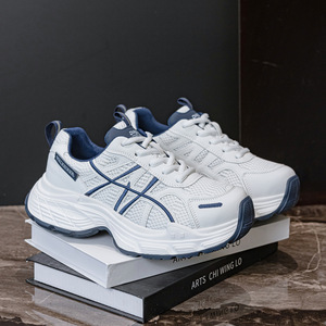 Zapatos Deportivos de Piel Genuina con Cordones para Hombre, Marca Tide, Nueva Colección Primavera-Otoño 2026, Juveniles, Transpirables, Antideslizantes, con Suela Gruesa - Product Image 2