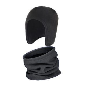 Fleece Hat And Neck Warmer Set 2 Piece Unisex Reversible With Ear Flaps For Winter Outdoor Activities - Product Image 3