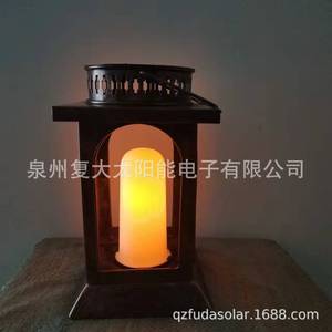Solar Garden <b>Lantern</b> Led Candle Light Portable Hanging Outdoor Decorative <b>Lamp</b> With Solar Panel - Product Image 3