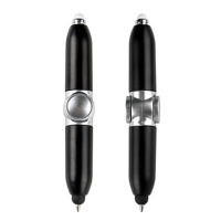 Mini stylo à bille rotatif multifonction 3-en-1 en plastique avec logo personnalisé imprimé, idéal pour la relaxation et la créativité