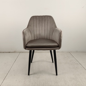 <span class=keywords><strong>Chaise</strong></span> de salle à manger en tissu de style classique avec structure en métal, couleurs personnalisées, <span class=keywords><strong>chaise</strong></span> rembourrée en velours pour usage domestique et commercial - Product Image 3