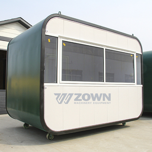 Chariot de nourriture mobile ZOWN vert et blanc avec roues pour utilisation en extérieur - Product Image 2