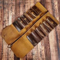 Ensemble de burins personnalisés, sac en cuir, outil, pochette à enrouler, vente en gros