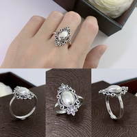 Nouveauté Bijoux Classiques Tendance Argent Sterling 925 Ensemble de Bagues avec Turquoise pour Hommes et Femmes Cadeau de Mariage et de Fête