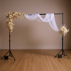 Kit de support de fond photo réglable de 1,8 m (6 pieds) avec 4 barres transversales robustes pour studio vidéo et mariage - Product Image 2