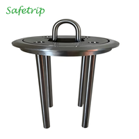 Anneau de fixation Safetrip durable en acier inoxydable 304 pour hélicoptère, utilisé pour l'installation souterraine de hélicoptères sur plateformes d'atterrissage.