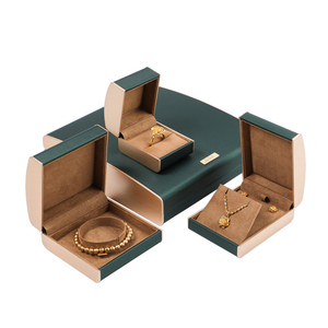 Tốt nhất bán thiết kế mới kim cương nhẫn trang sức hiển thị Hộp chuỗi trang sức đóng gói trường hợp PU da Vòng cổ mặt dây chuyền tổ chức hộp - Product Image 2