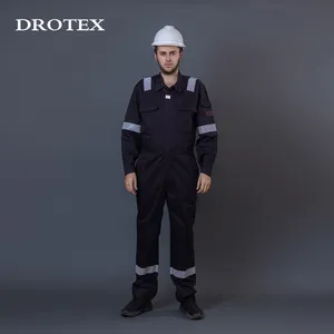 Black Reflective Safety Clothing Wholesale Custom Logo Work Clothes Flame Retardant Coverall