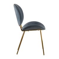 Meubles de salle à manger en gros, chaises de salle à manger modernes et luxueuses en velours rembourré avec pieds en métal doré