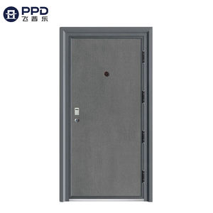 สูงแฟนซีสำเร็จรูปที่กำหนดเองหรูหราด้านหน้าทางเข้าประตูเหล็กการออกแบบป้องกันการโจรกรรมการรักษาความปลอดภัยประตูเหล็ก - Product Image 2