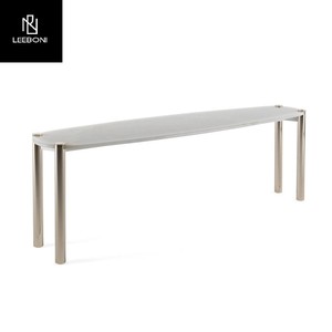 Design semplice consolle in marmo di lusso <span class=keywords><strong>da</strong></span> tavolo italiano in acciaio inox soggiorno ingresso parete corridoio consolle <span class=keywords><strong>da</strong></span> tavolo - Product Image 2